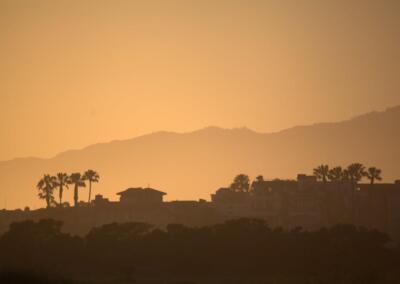 sunset over ballona wetlands