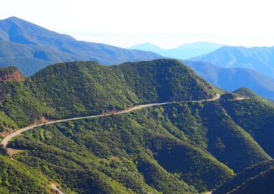 road through ojai mountains