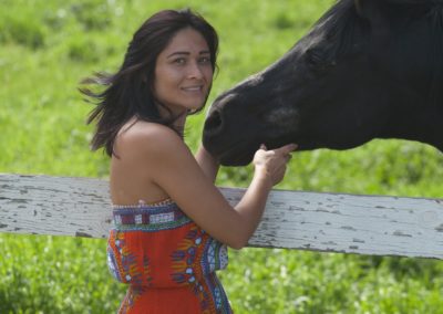 ana posing with horse ojai